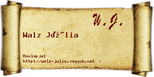 Walz Júlia névjegykártya