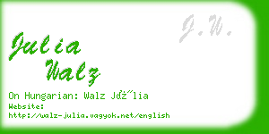 julia walz business card